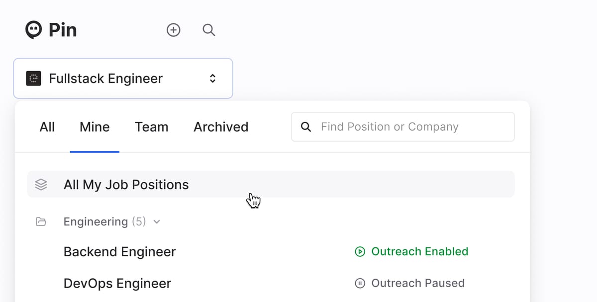 Overview of All Your Jobs